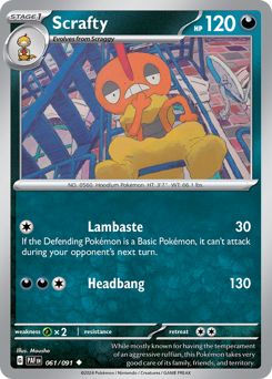Scrafty #61 Paldean Fates
