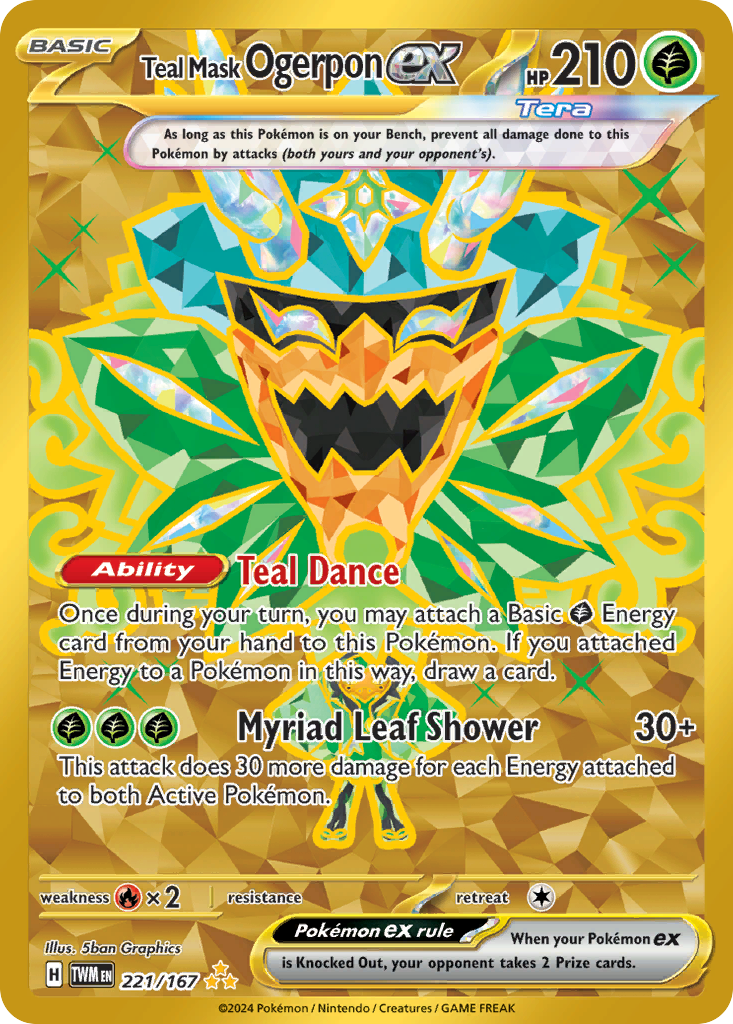 Teal Mask Ogerpon ex #221 Twilight Masquerade