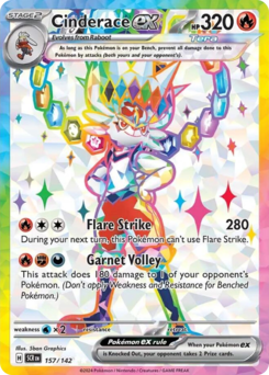 Cinderace ex #157 Stellar Crown