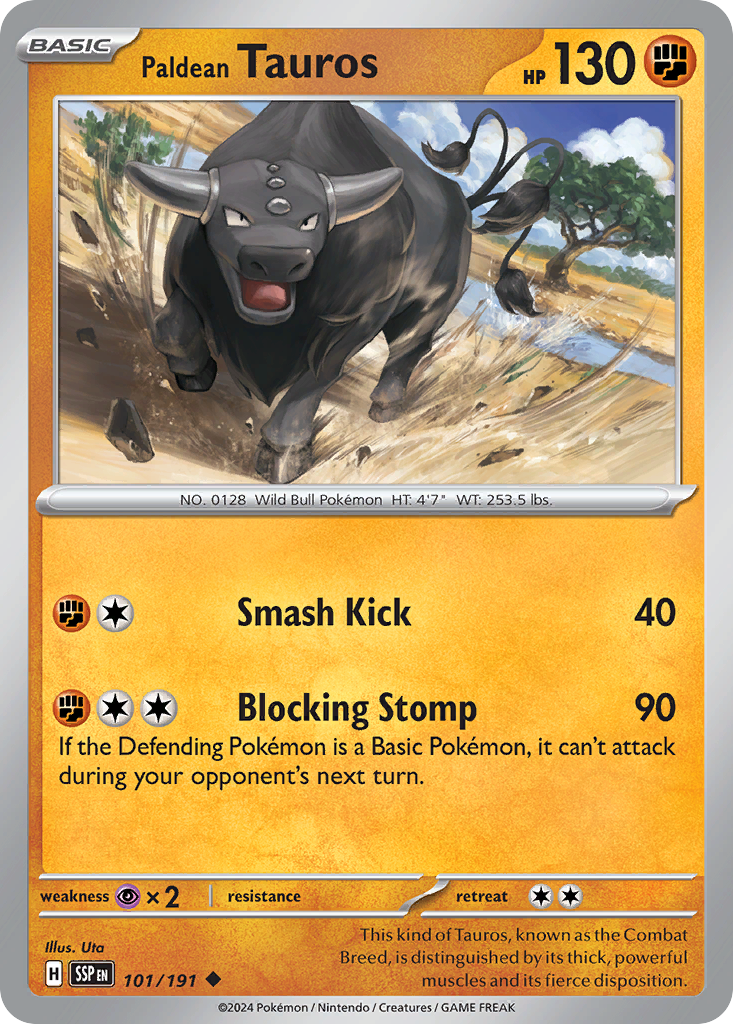 Paldean Tauros #101 Surging Sparks