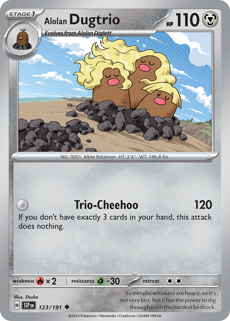 Alolan Dugtrio #123 Surging Sparks