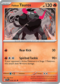 Paldean Tauros #18 Surging Sparks