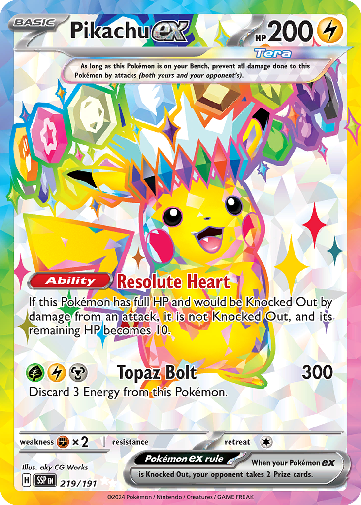 Pikachu ex #219 Surging Sparks