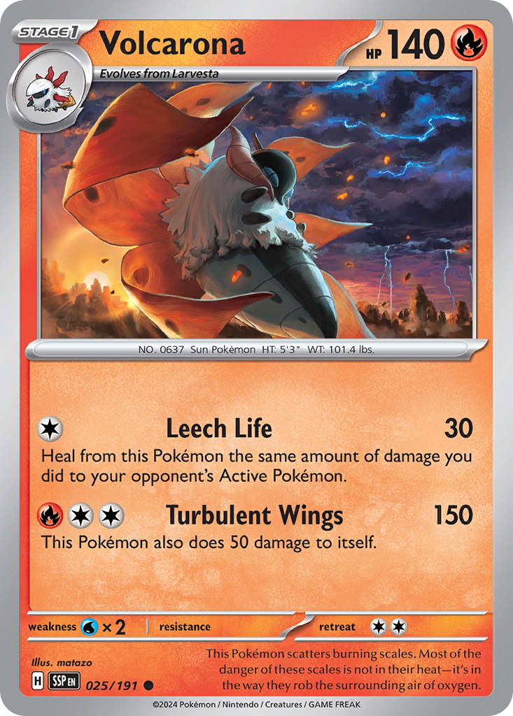 Volcarona #25 Surging Sparks