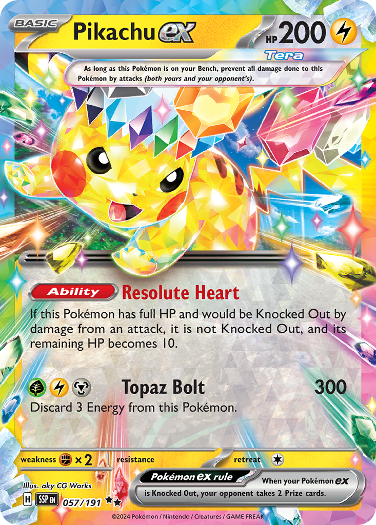 Pikachu ex #57 Surging Sparks