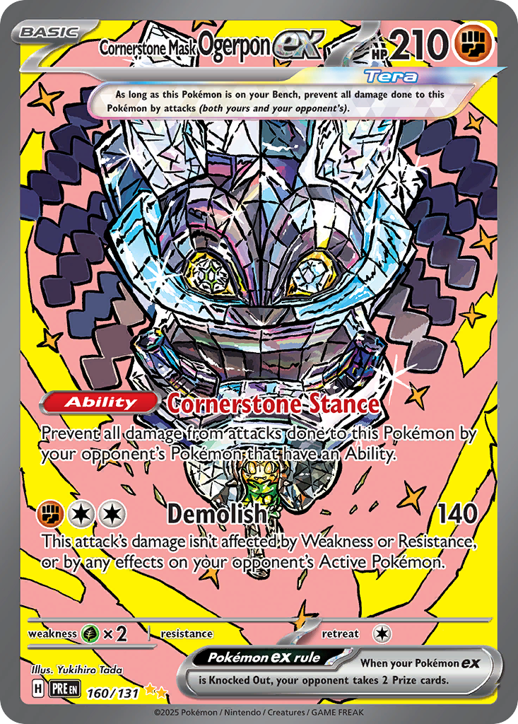 Cornerstone Mask Ogerpon ex #160 Prismatic Evolutions