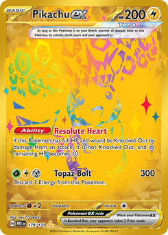 Pikachu ex #179 Prismatic Evolutions