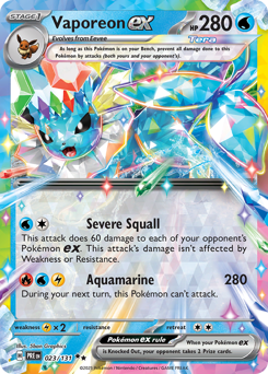 Vaporeon ex #23 Prismatic Evolutions