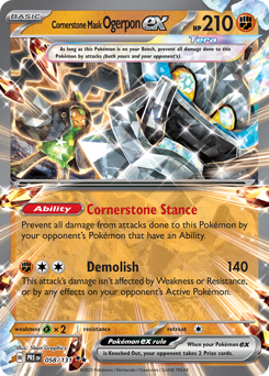 Cornerstone Mask Ogerpon ex #58 Prismatic Evolutions