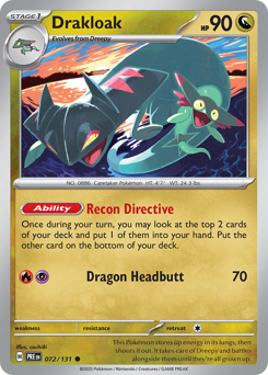Drakloak Prismatic Evolutions #72