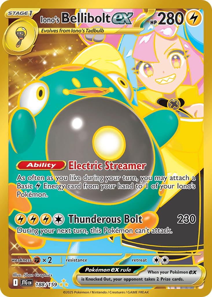 Iono's Bellibolt ex #188 Journey Together