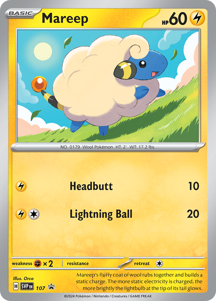 Mareep #107 Scarlet & Violet Black Star Promos