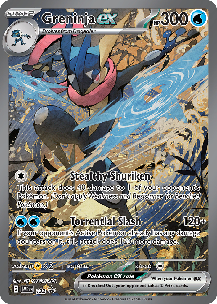 Greninja ex #132 Scarlet & Violet Black Star Promos