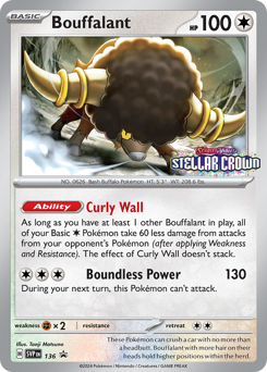 Bouffalant #136 Scarlet & Violet Black Star Promos