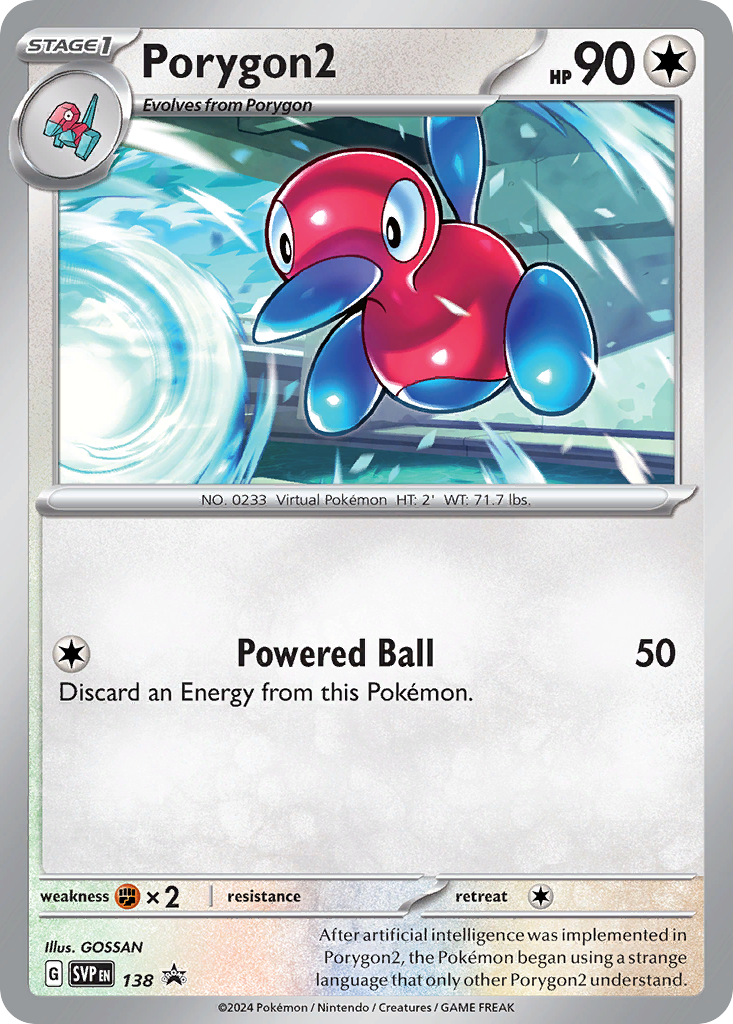Porygon2 #138 Scarlet & Violet Black Star Promos