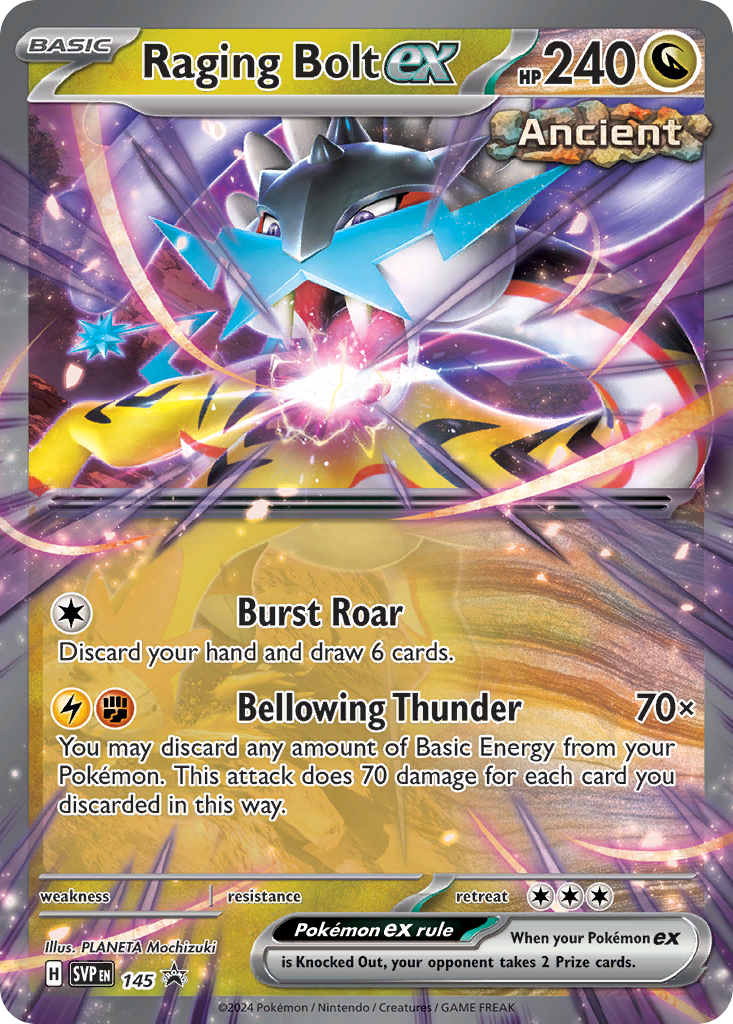 Raging Bolt ex #145 Scarlet & Violet Black Star Promos