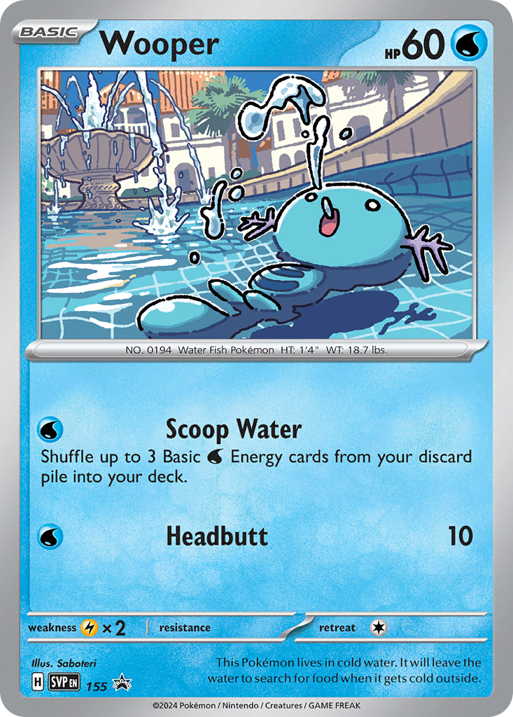 Wooper #155 Scarlet & Violet Black Star Promos