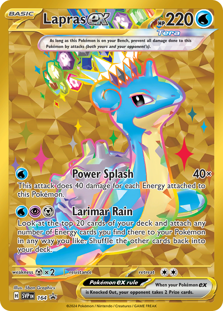 Lapras ex #164 Scarlet & Violet Black Star Promos