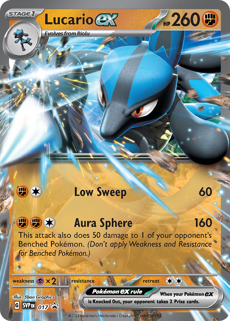 Lucario ex #17 Scarlet & Violet Black Star Promos