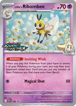 Lillie's Ribombee #183 Scarlet & Violet Black Star Promos