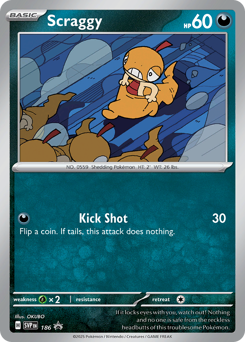 Scraggy #186 Scarlet & Violet Black Star Promos