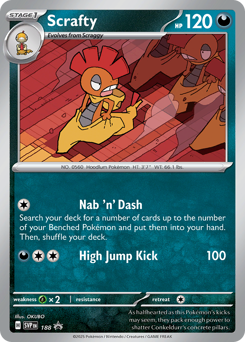 Scrafty #188 Scarlet & Violet Black Star Promos