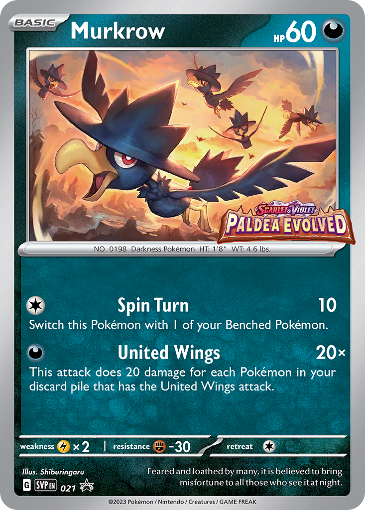 Murkrow #21 Scarlet & Violet Black Star Promos