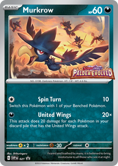 Murkrow #21 Scarlet & Violet Black Star Promos