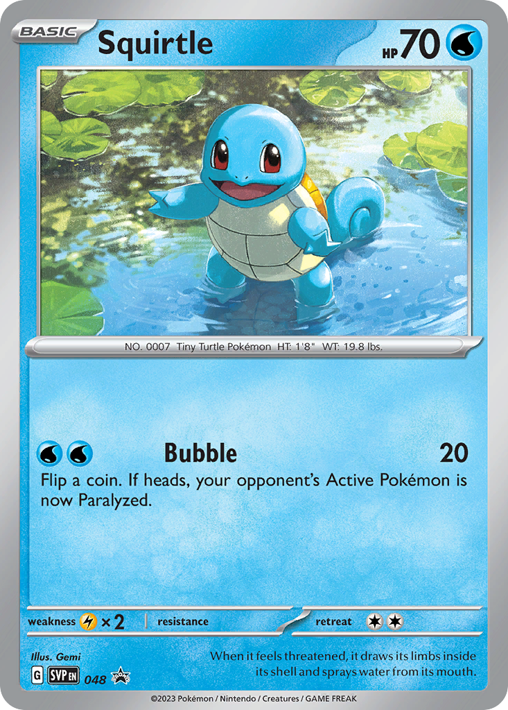 Squirtle #48 Scarlet & Violet Black Star Promos