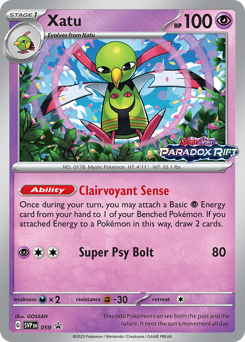 Xatu #59 Scarlet & Violet Black Star Promos