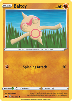 Baltoy #102 Sword & Shield