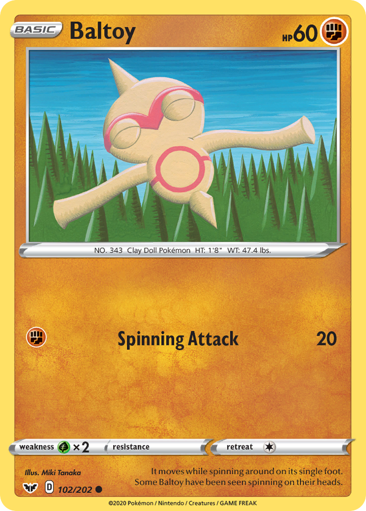 Baltoy #102 Sword & Shield