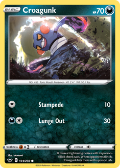 Croagunk Sword & Shield #123