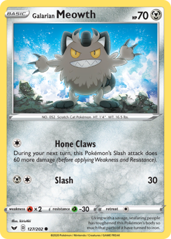 Galarian Meowth #127 Sword & Shield