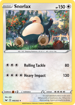 Snorlax Sword & Shield #140