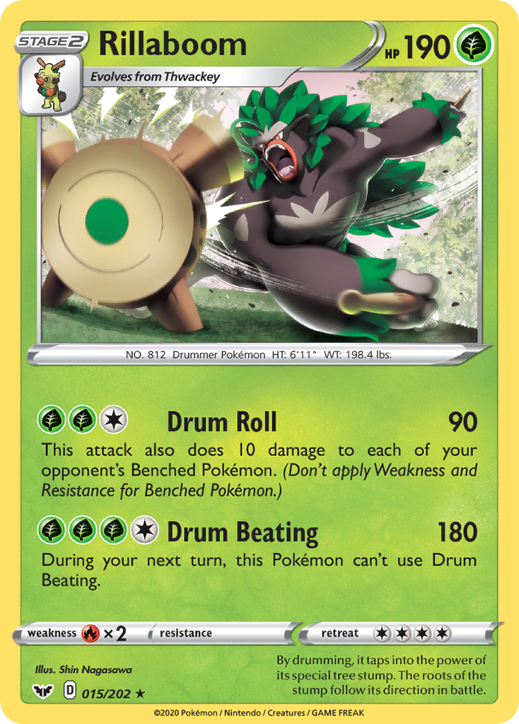 Rillaboom #15 Sword & Shield