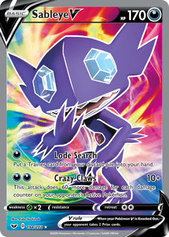Sableye V #194 Sword & Shield