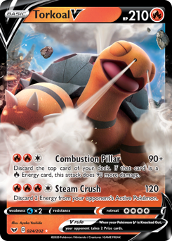 Torkoal V #24 Sword & Shield