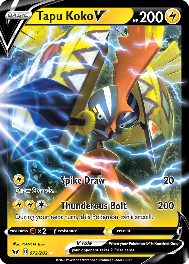 Tapu Koko V #72 Sword & Shield