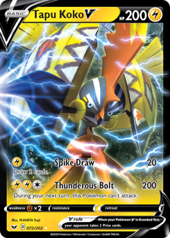 Tapu Koko V #72 Sword & Shield