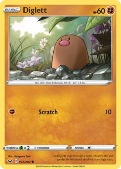 Diglett #92 Sword & Shield