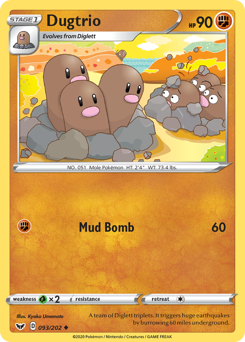 Dugtrio #93 Sword & Shield