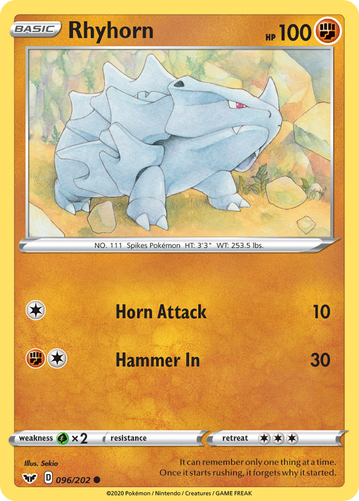Rhyhorn #96 Sword & Shield