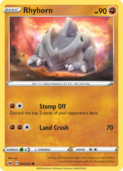 Rhyhorn #97 Sword & Shield