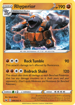Rhyperior #99 Sword & Shield