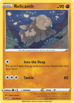 Relicanth #101 Lost Origin