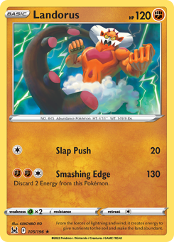 Landorus #105 Lost Origin