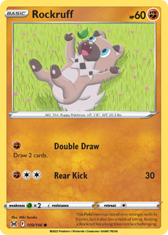 Rockruff #109 Lost Origin