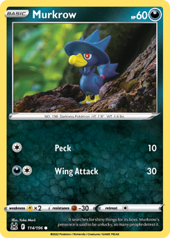 Murkrow #114 Lost Origin