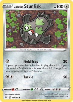 Galarian Stunfisk #127 Lost Origin